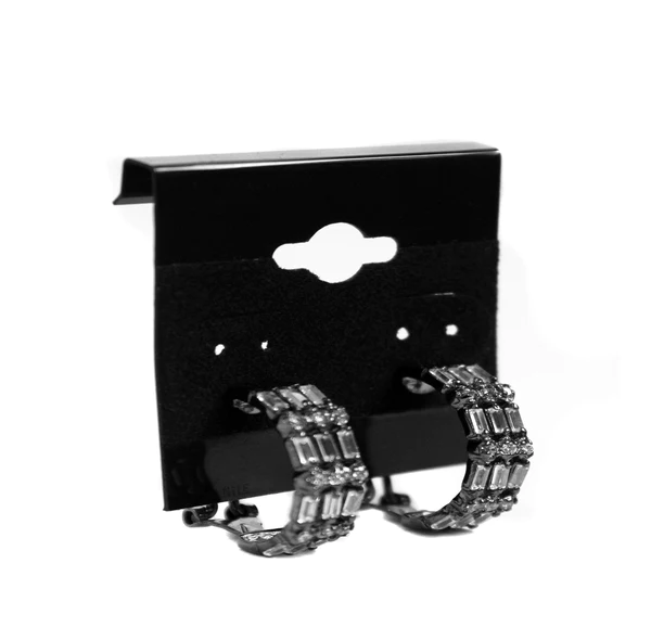 500PC 2" x 2" BLACK Plastic Earring Card Display Hang Jewelry Plain Cards Retail Supplies
