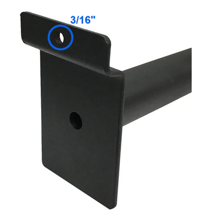 6" Faceout Pipe Straight Hook Black For Slatwall Set 18 PC Industrial Pipeline