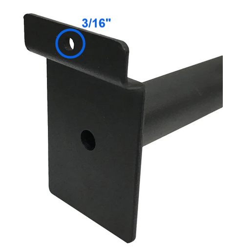 6" Faceout Pipe Straight Hook Black For Slatwall Set 18 PC Industrial Pipeline