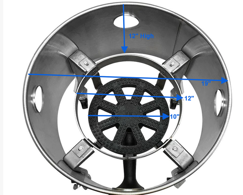 Stainless Steel Heavy Duty Portable Propane Stove Burner With Wheels 200,000 BTU