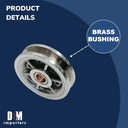 Marine Boat 5" Sheave Wire Rope Pulley, Brass Bushing T304 Stainless Steel