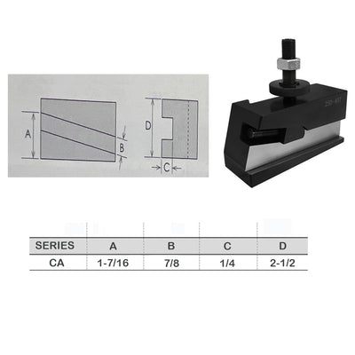 Universal Parting Blade Tool Holder Quick Change Type #7 with Blade Angle (Type OXA, AXA, BXA, CXA, CA)