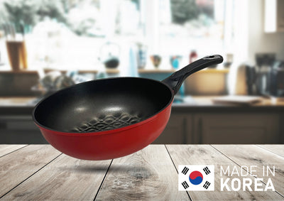 3D Diamond Coating Nonstick Wok Frying Pan 13.5"/34cm Made in Korea