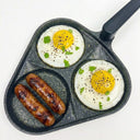 Banh Xeo Maker Pan 3 Mold Nonstick Skillet, Vietnamese Mini Pancake Pan for Crispy Banh Xeo, Crepes, Egg Dishes, Breakfast and Snack Cooking