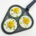 Banh Xeo Maker Pan 3 Mold Nonstick Skillet, Vietnamese Mini Pancake Pan for Crispy Banh Xeo, Crepes, Egg Dishes, Breakfast and Snack Cooking