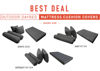 Model-1 QUEEN SIZE Daybed Mattress Bolster Pillow Cushion Outdoor COVER ONLY