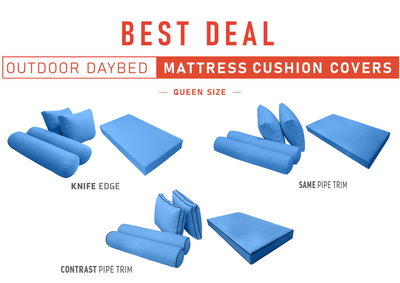 Model-1 QUEEN SIZE Daybed Mattress Bolster Pillow Cushion Outdoor COVER ONLY