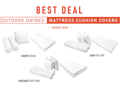 Model-1 QUEEN SIZE Daybed Mattress Bolster Pillow Cushion Outdoor COVER ONLY