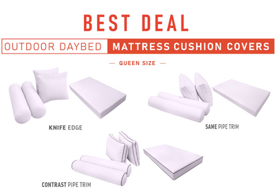 Model-1 QUEEN SIZE Daybed Mattress Bolster Pillow Cushion Outdoor COVER ONLY