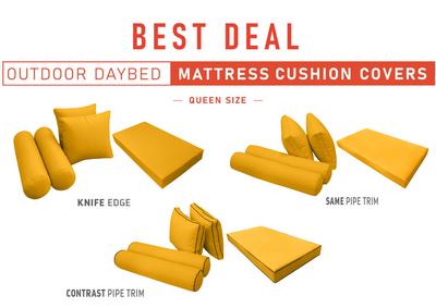 Model-1 QUEEN SIZE Daybed Mattress Bolster Pillow Cushion Outdoor COVER ONLY
