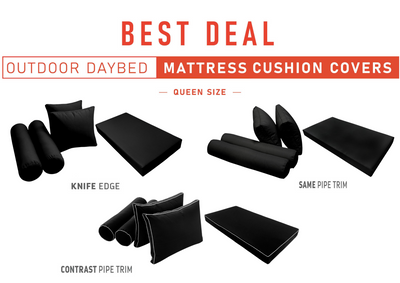Model-1 QUEEN SIZE Daybed Mattress Bolster Pillow Cushion Outdoor COVER ONLY