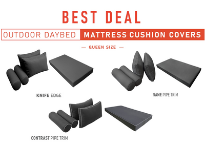 Model-2 QUEEN SIZE Daybed Mattress Bolster Pillow Cushion Outdoor COVER ONLY