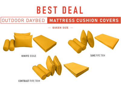 Model-2 QUEEN SIZE Daybed Mattress Bolster Pillow Cushion Outdoor COVER ONLY