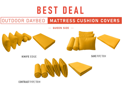 Model-3 QUEEN SIZE Daybed Mattress Bolster Pillow Cushion Outdoor COVER ONLY