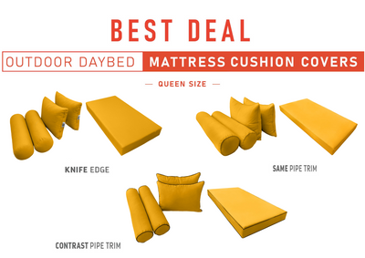 Model-4 QUEEN SIZE Daybed Mattress Bolster Pillow Cushion Outdoor COVER ONLY