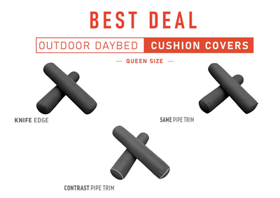 Model-5 QUEEN SIZE Daybed Bolster Pillow Cushion Outdoor COVER ONLY