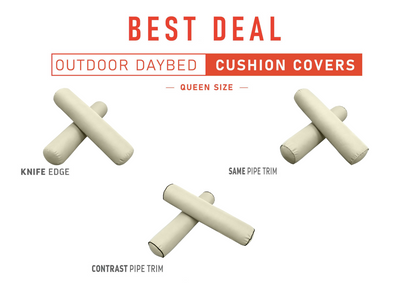 Model-5 QUEEN SIZE Daybed Bolster Pillow Cushion Outdoor COVER ONLY