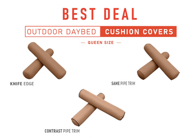 Model-5 QUEEN SIZE Daybed Bolster Pillow Cushion Outdoor COVER ONLY