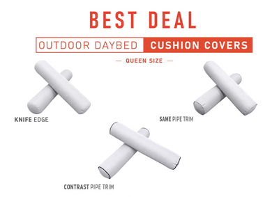 Model-5 QUEEN SIZE Daybed Bolster Pillow Cushion Outdoor COVER ONLY