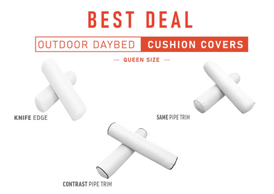 Model-5 QUEEN SIZE Daybed Bolster Pillow Cushion Outdoor COVER ONLY
