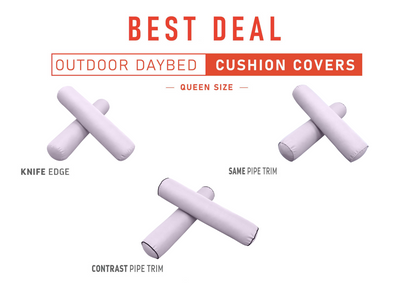 Model-5 QUEEN SIZE Daybed Bolster Pillow Cushion Outdoor COVER ONLY