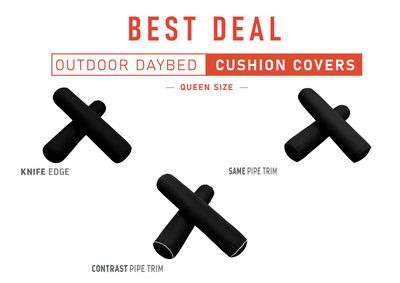 Model-5 QUEEN SIZE Daybed Bolster Pillow Cushion Outdoor COVER ONLY