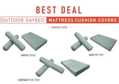 Model-5 QUEEN SIZE Daybed Mattress Bolster Pillow Cushion Outdoor COVER ONLY