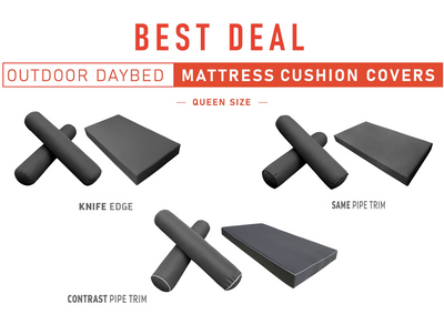 Model-5 QUEEN SIZE Daybed Mattress Bolster Pillow Cushion Outdoor COVER ONLY
