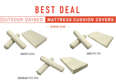 Model-5 QUEEN SIZE Daybed Mattress Bolster Pillow Cushion Outdoor COVER ONLY