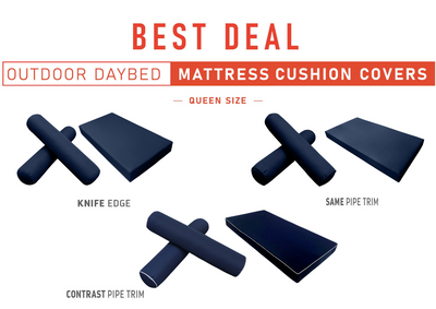 Model-5 QUEEN SIZE Daybed Mattress Bolster Pillow Cushion Outdoor COVER ONLY