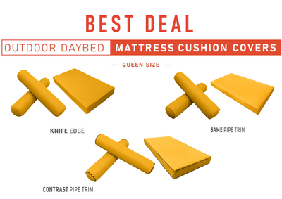 Model-5 QUEEN SIZE Daybed Mattress Bolster Pillow Cushion Outdoor COVER ONLY