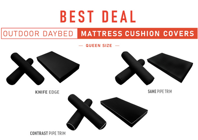 Model-5 QUEEN SIZE Daybed Mattress Bolster Pillow Cushion Outdoor COVER ONLY