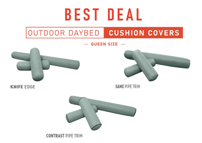Model-6 QUEEN SIZE Daybed Bolster Pillow Cushion Outdoor COVER ONLY