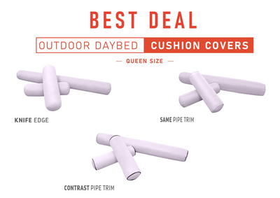 Model-6 QUEEN SIZE Daybed Bolster Pillow Cushion Outdoor COVER ONLY