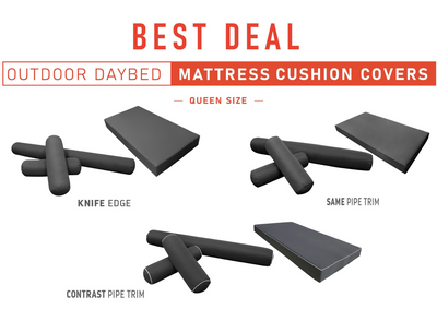 Model-6 QUEEN SIZE Daybed Mattress Bolster Pillow Cushion Outdoor COVER ONLY