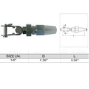 Marine Boat Swageless Toggle Cable Railing Wire Rope, T316 Stainless Steel