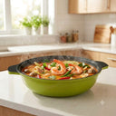 11" Nonstick Jumbo Wok with 3D Diamond Coating, 28cm Korean Made Cookware for Stir Fry, Noodles, Vegetables, and Meat