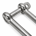 Marine Stainless Steel 316 Eye Screw Pin Long D Shackle, Sailing Rigging Connector for Rope, Chain, and Cable - PACK 5