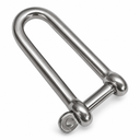 Marine Stainless Steel 316 Eye Screw Pin Long D Shackle, Sailing Rigging Connector for Rope, Chain, and Cable - PACK 5