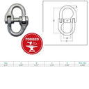 Stainless Steel T316 Hammerlock Coupling Link Connecting Link Connectors Hammerlock Coupler