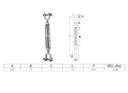 Mil Spec Jaw Jaw Turnbuckle WLL Stainless Steel T316