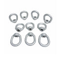 10 Pc 3/8" Hot Dipped Galvanized Eye Nut with 1/2"-13 UNC Tap 2,250 Lbs WLL