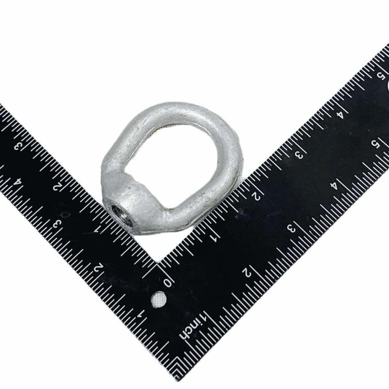 2 Pc 3/8" Hot Dipped Galvanized Eye Nut with 1/2"-13 UNC Tap 2,250 Lbs WLL