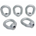 5 Pc Hot Dipped Galvanized 1/2" Eye Nut with 5/8"-11 UNC Tap 3,600 Lbs WLL