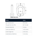 Galvanized 5/8" Lifting Eye Nut