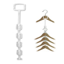 16'' Clear Plastic Hanger Connector Hooks – 10 Pack Space-Saving Multi Hanger Clips for Clothes Storage Organization