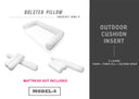 Outdoor Daybed Mattress & Pillow Cushion INSERT ONLY