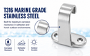 10 Pcs Marine T316 Stainless Steel  1-3/4''H Top Mount Lashing Hooks for Cargo net, Boat, Yacht