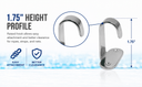 10 Pcs Marine T316 Stainless Steel  1-3/4''H Top Mount Lashing Hooks for Cargo net, Boat, Yacht