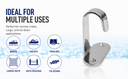 10 Pcs Marine T316 Stainless Steel  1-3/4''H Top Mount Lashing Hooks for Cargo net, Boat, Yacht